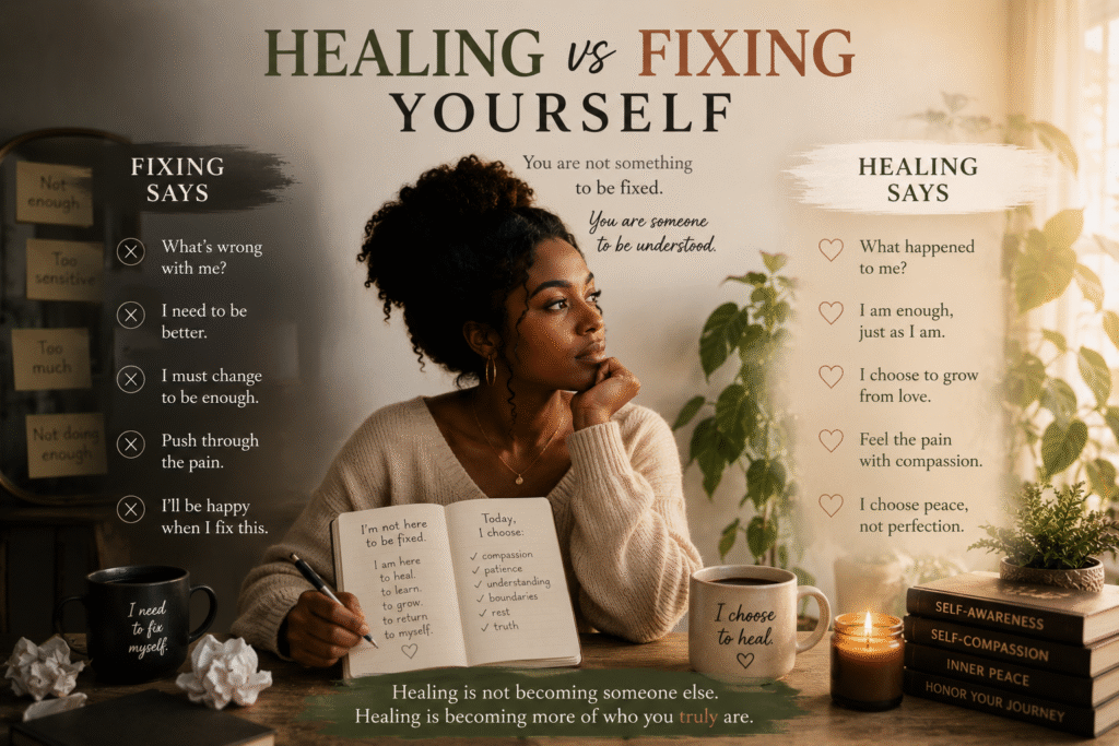 healing vs fixing yourself