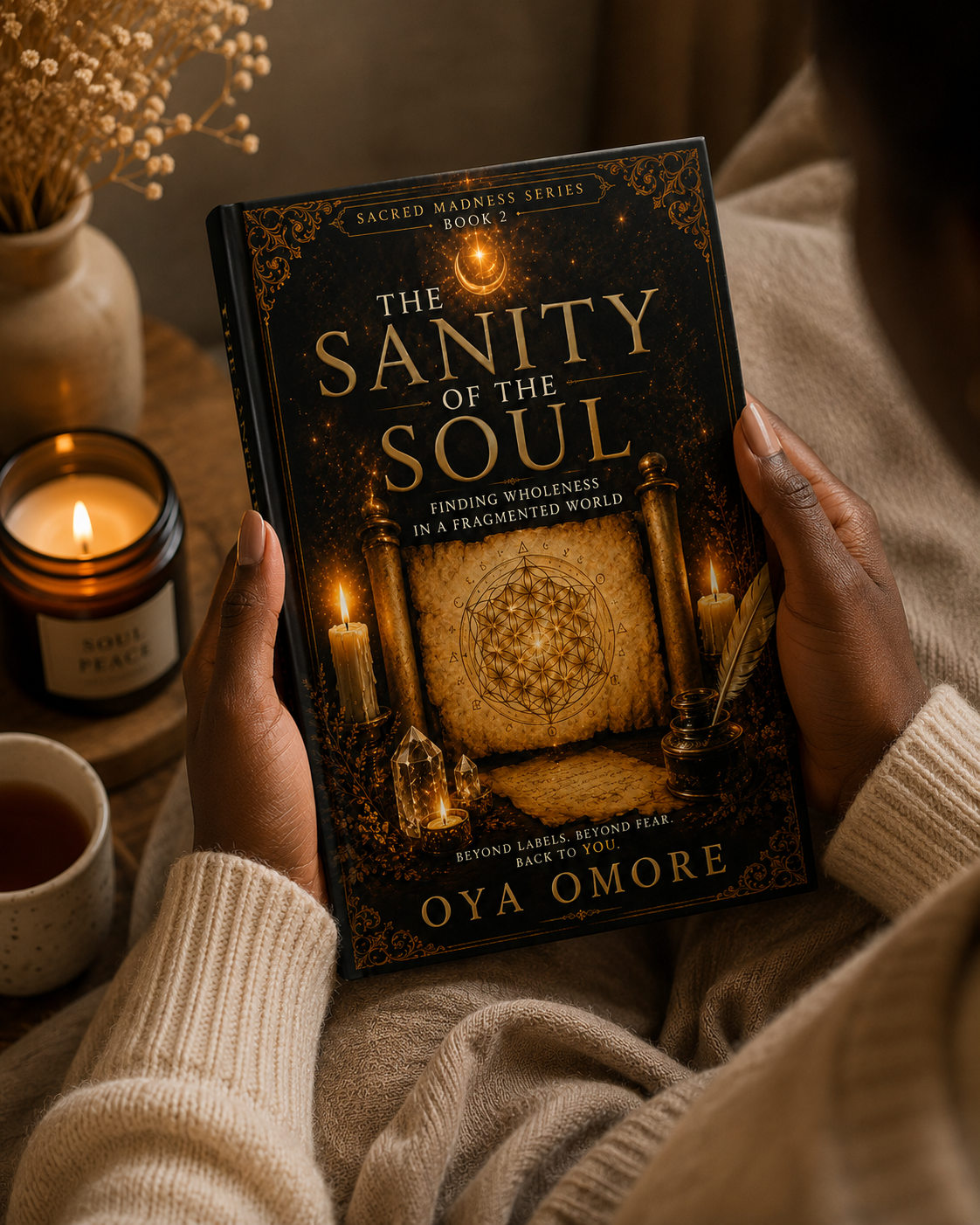 The Sanity of the Soul held in a Black woman’s hands