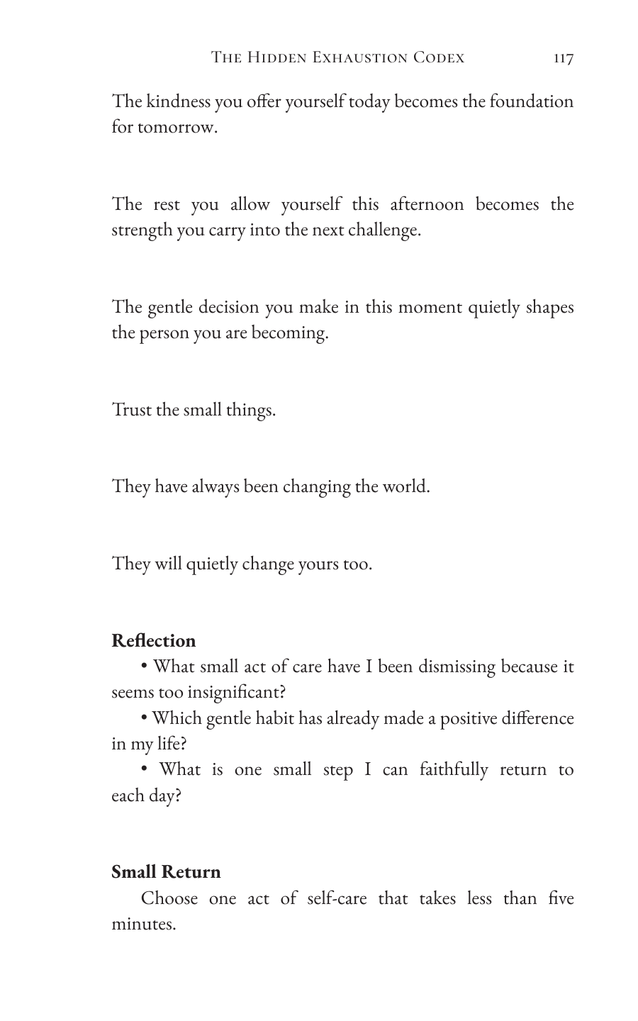 Interior preview of The Hidden Exhaustion Codex – Small Steps Still Change the Landscape