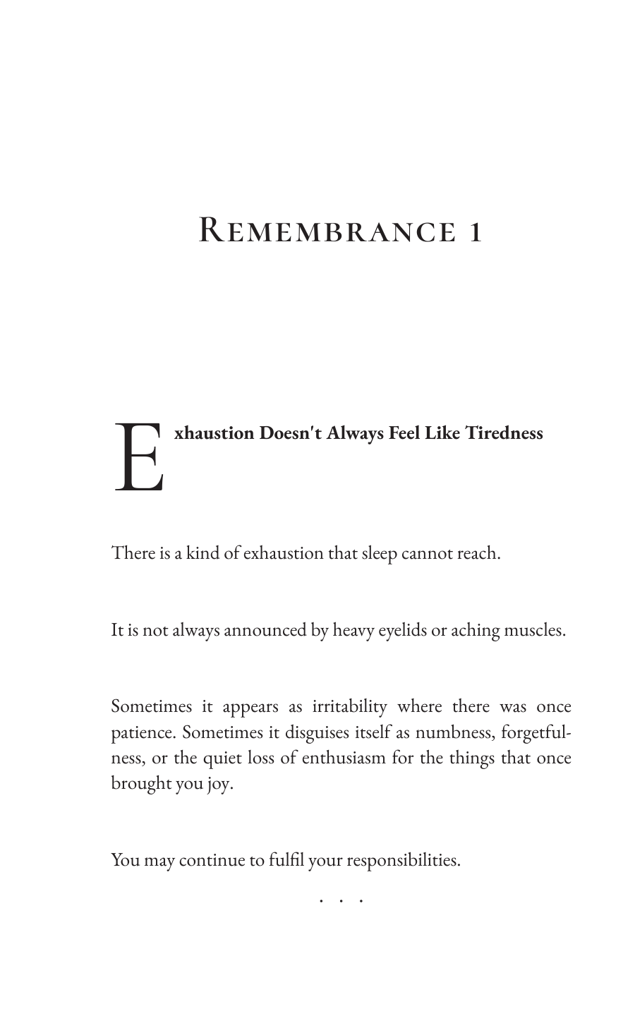 Interior preview of The Hidden Exhaustion Codex – Remembrance 1